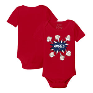 Infant Tiny Turnip Red Los Angeles Angels Baseball Pow Bodysuit
