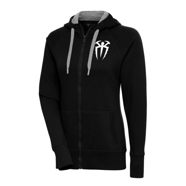 Women's Antigua Black Roman Reigns Victory Full-Zip Hoodie