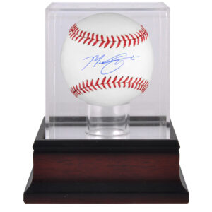 Max Scherzer New York Mets Autographed Baseball and Mahogany Baseball Display Case