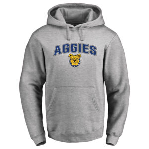 Men's Ash North Carolina A&T Aggies Proud Mascot Pullover Hoodie