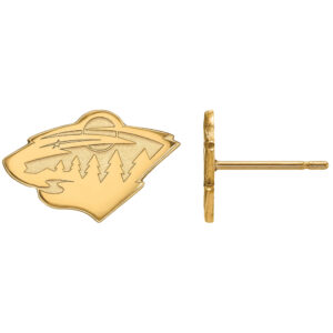 Women's Minnesota Wild Gold Plated XS Post Earrings