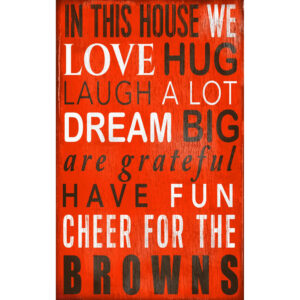 Cleveland Browns 11" x 19" In This House Sign