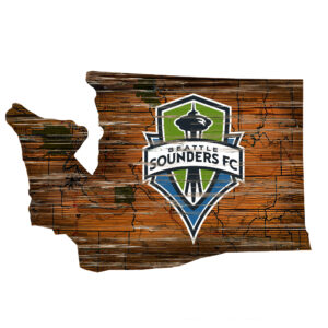 Seattle Sounders FC 23.5" x 23.5" Distressed State Logo Sign