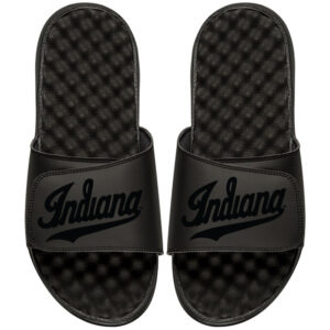 Men's ISlide Black Indiana Hoosiers College Script Slide Sandals
