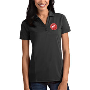 Women's Antigua Charcoal Atlanta Hawks Tribute Polo
