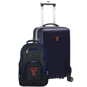 Texas Tech Red Raiders Deluxe 2-Piece Backpack and Carry-On Set - Navy