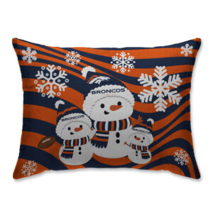 Denver Broncos 20'' x 26'' Holiday Team Snowman Bed Pillow