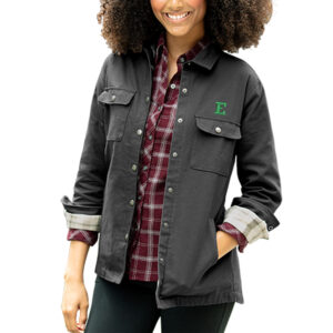 Women's Charcoal Eastern Michigan Eagles Boulder Full-Snap Shirt Jacket
