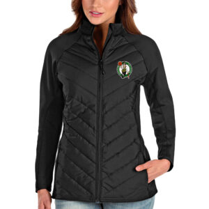Women's Antigua Black Boston Celtics Altitude Full-Zip Jacket
