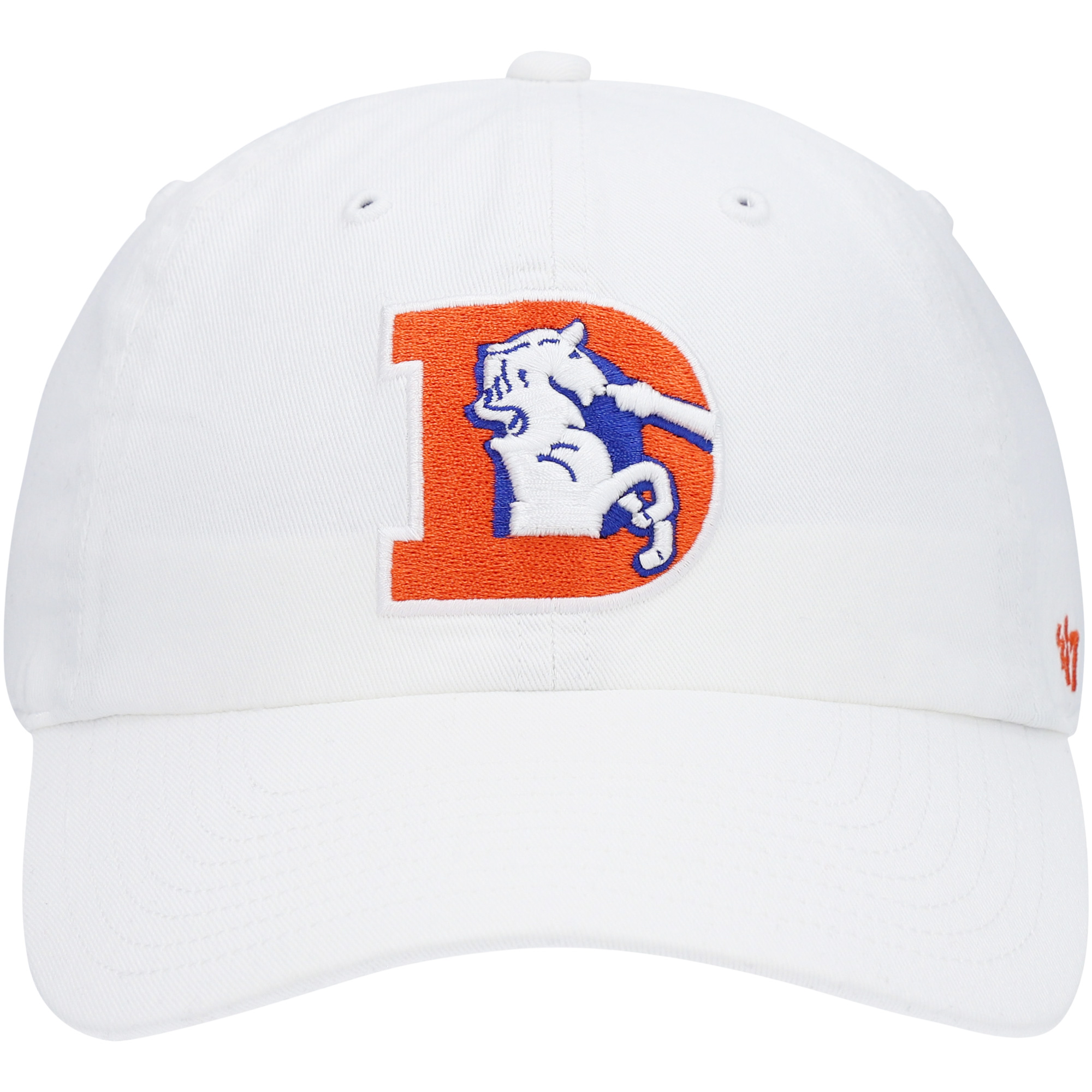 Men's '47 White Denver Broncos Clean Up Legacy Adjustable Hat - Image 3