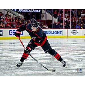 Andrei Svechnikov Carolina Hurricanes Unsigned Black Alternate Jersey Shooting Photograph