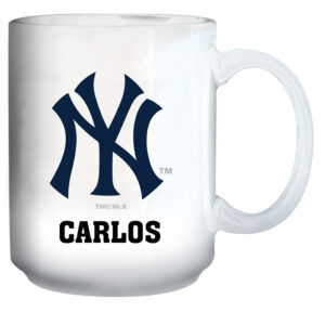 White New York Yankees 15oz. Personalized Mug