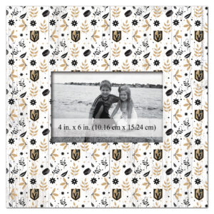 Vegas Golden Knights 10'' x 10'' Floral Pattern Frame