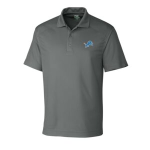 Men's Cutter & Buck Gray Detroit Lions DryTec Genre Polo