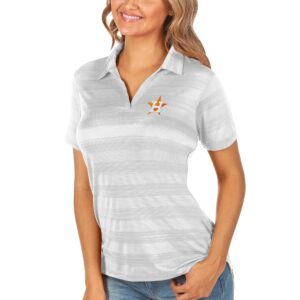 Women's Antigua White Houston Astros Compass Polo