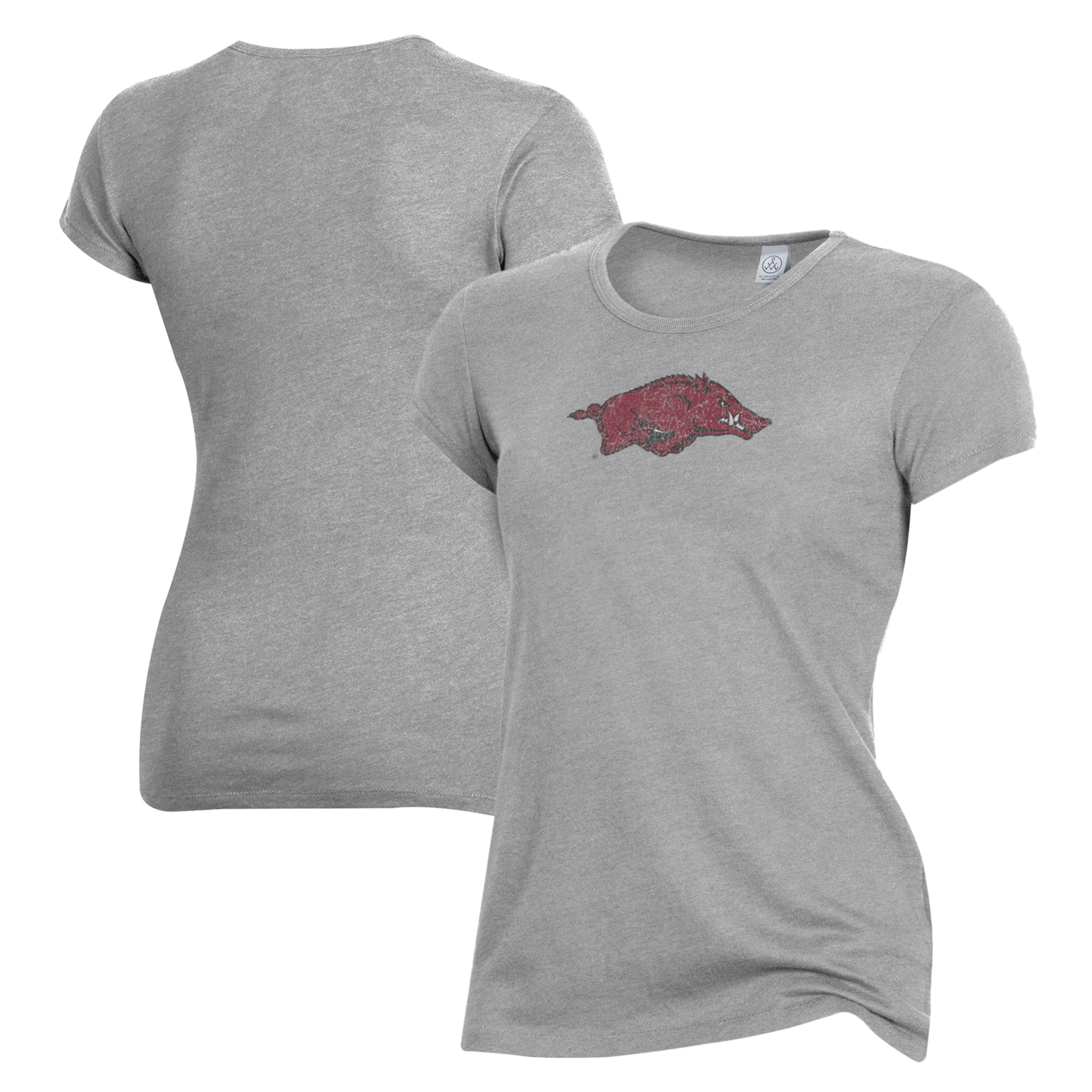 Women's Alternative Apparel Gray Arkansas Razorbacks Keepsake T-Shirt - Image 5