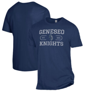 Men's Alternative Apparel Heathered Navy SUNY Geneseo Knights The Keeper T-Shirt