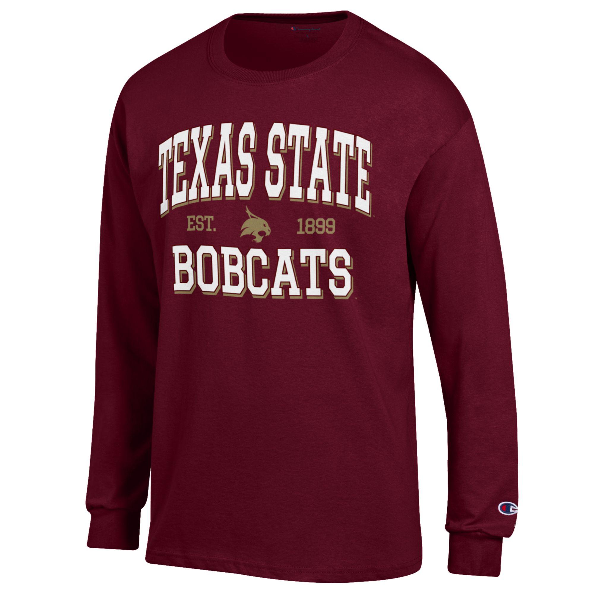 Men's Champion Maroon Texas State Bobcats Jersey Est. Date Long Sleeve T-Shirt - Image 6
