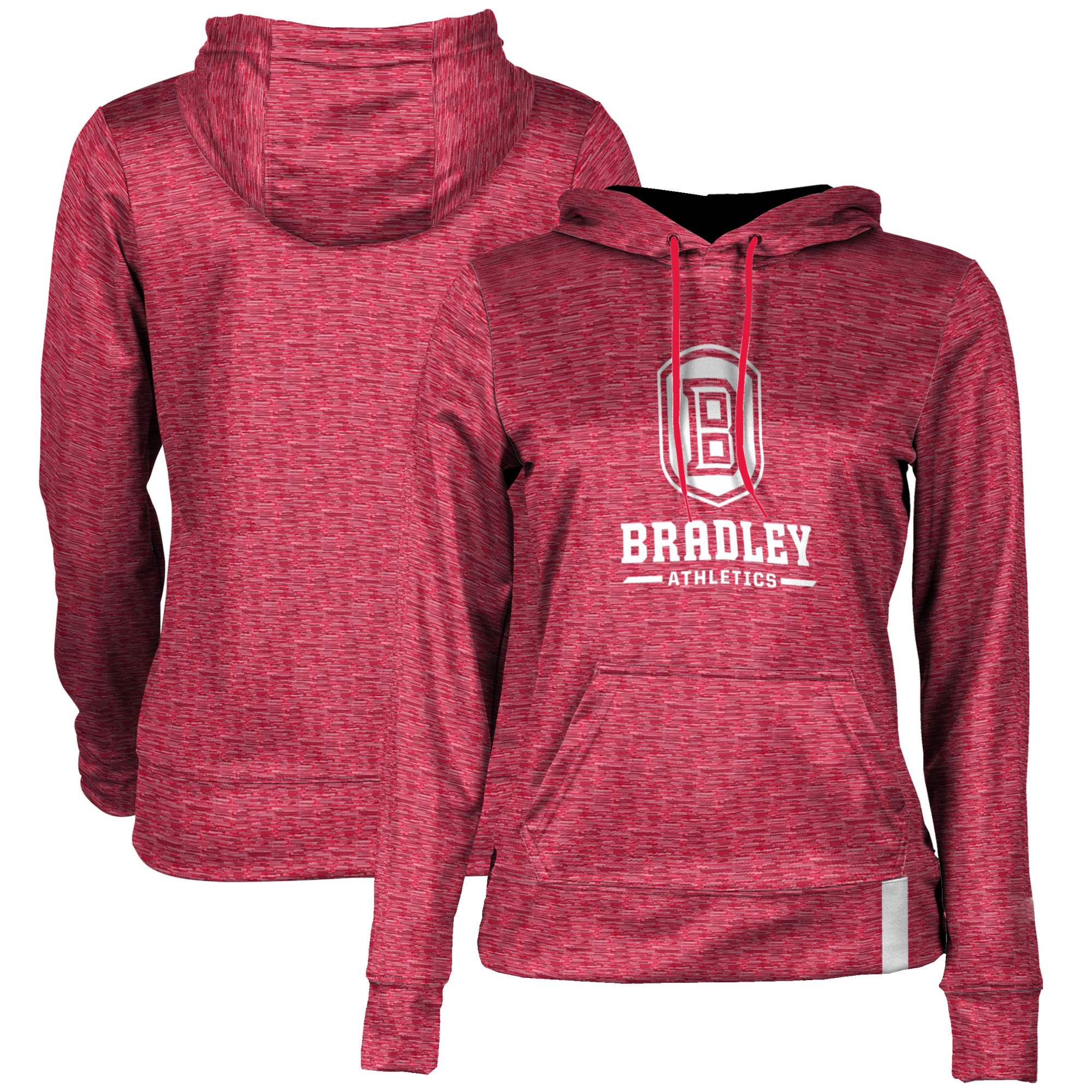 Women's Red Bradley Braves Athletics Pullover Hoodie