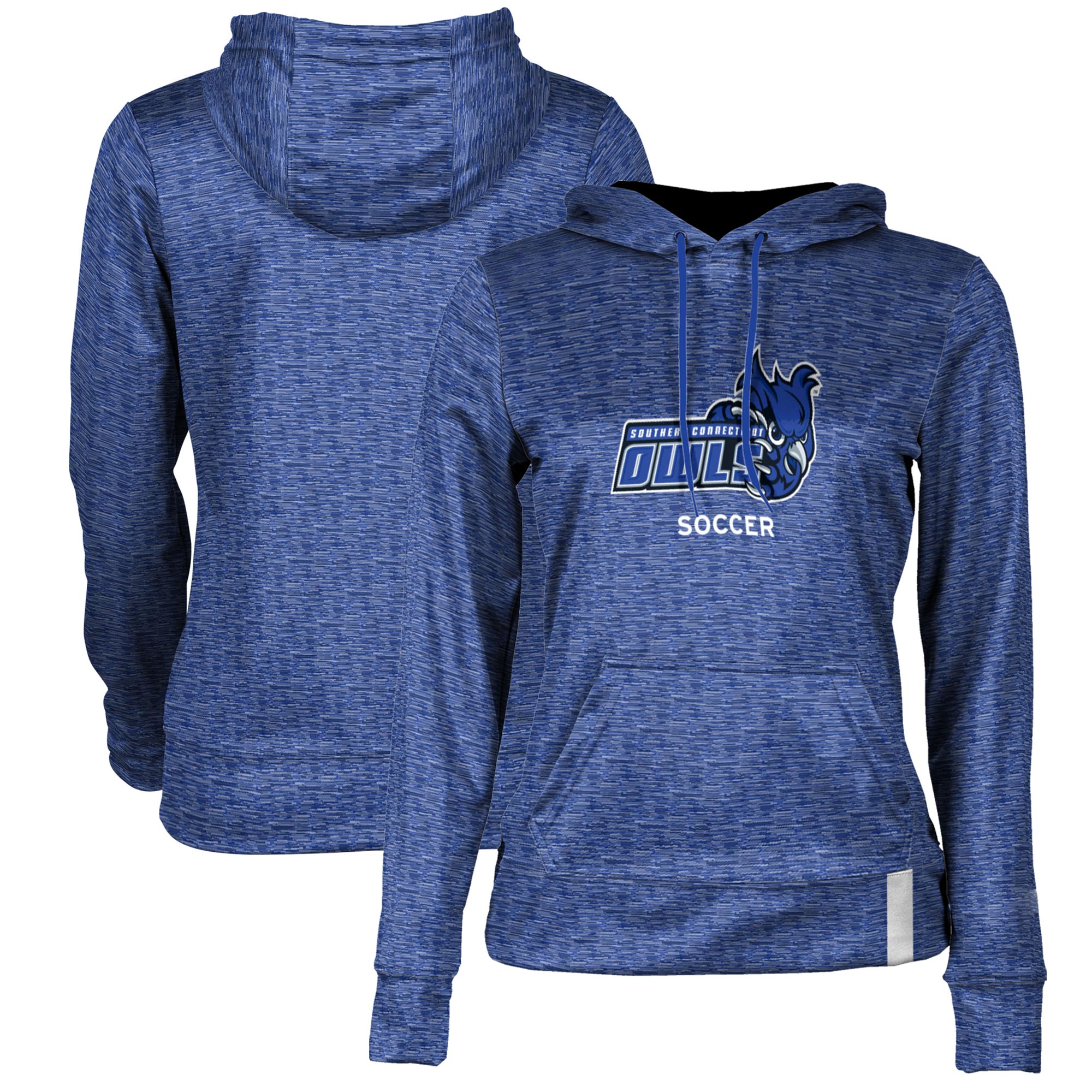 Women's Blue Southern Connecticut Owls Soccer Pullover Hoodie
