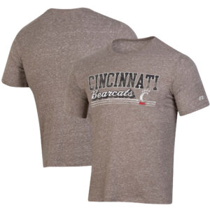 Men's Russell Heathered Charcoal Cincinnati Bearcats Tri-Blend T-Shirt