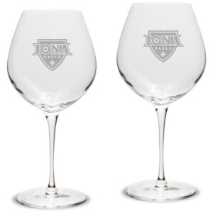 Iona University Gaels 22oz. 2-Piece Luigi Bormioli Titanium Robusto Wine Glass Set