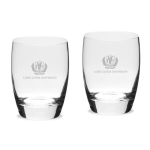 LLU Lions 15.75oz. 2-Piece Luigi Bormioli Michelangelo Water Glass Set