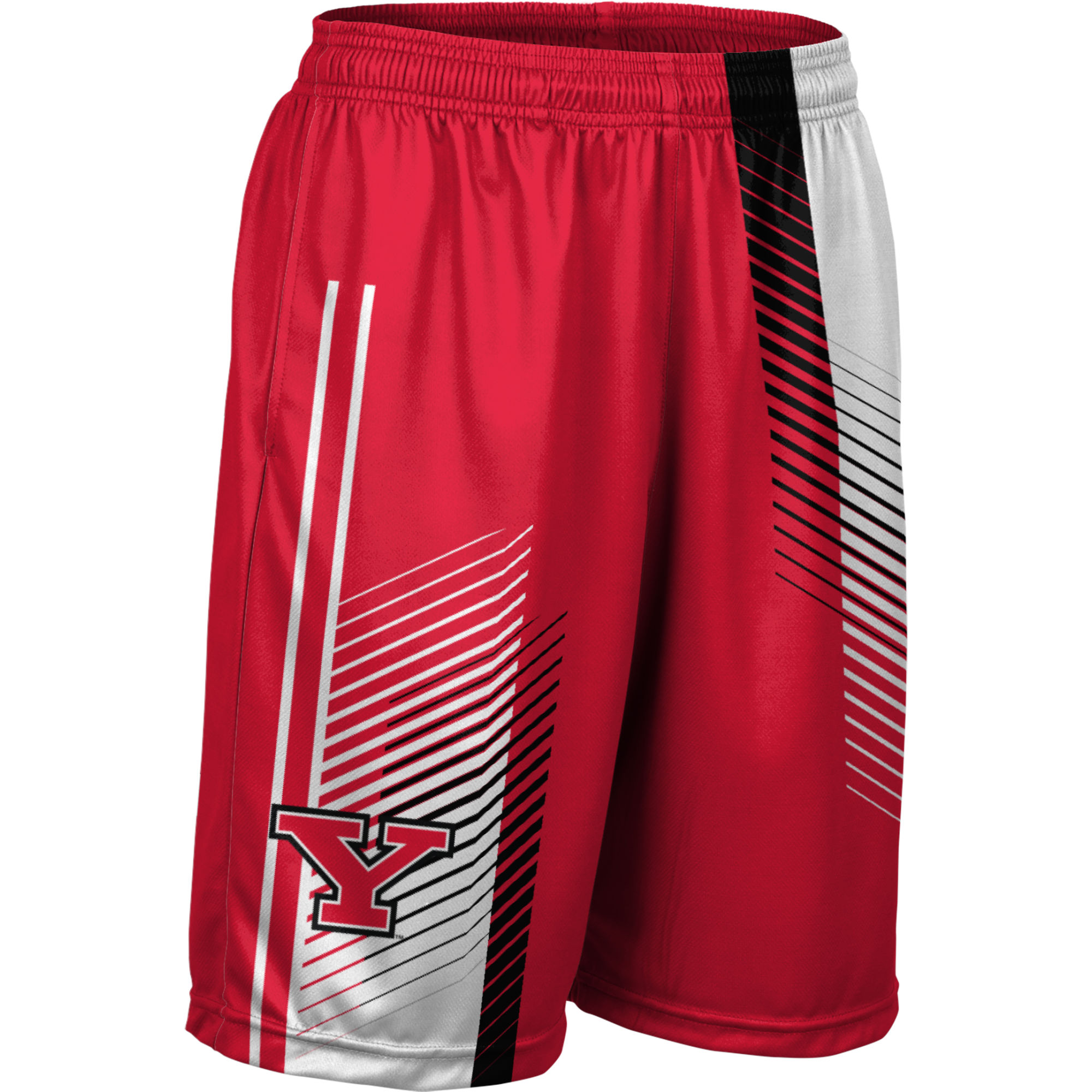 Men's Red Youngstown State Penguins Pocketed Shorts - Image 3