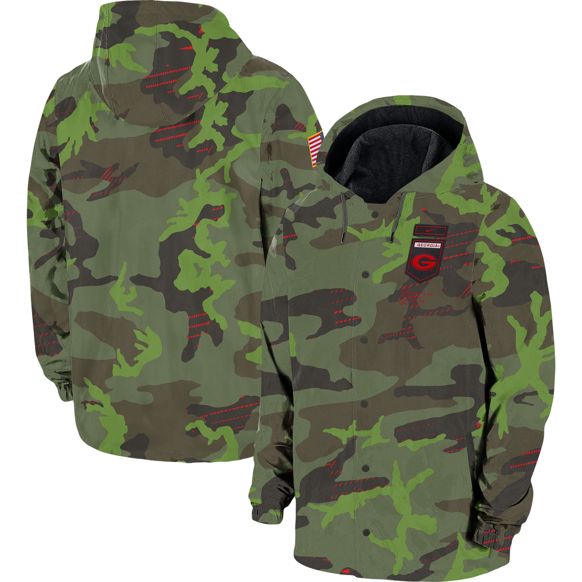 Men's Nike Camo Georgia Bulldogs Hoodie Full-Snap Jacket - Image 2