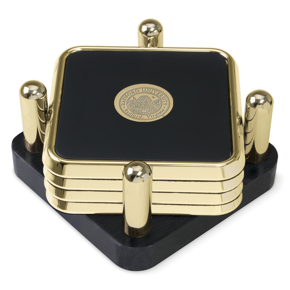 Radford Highlanders Gold 4-Piece Square Coaster Set
