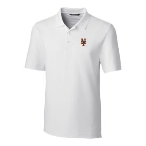 Men's Cutter & Buck White New York Mets Big & Tall Forge Stretch Polo