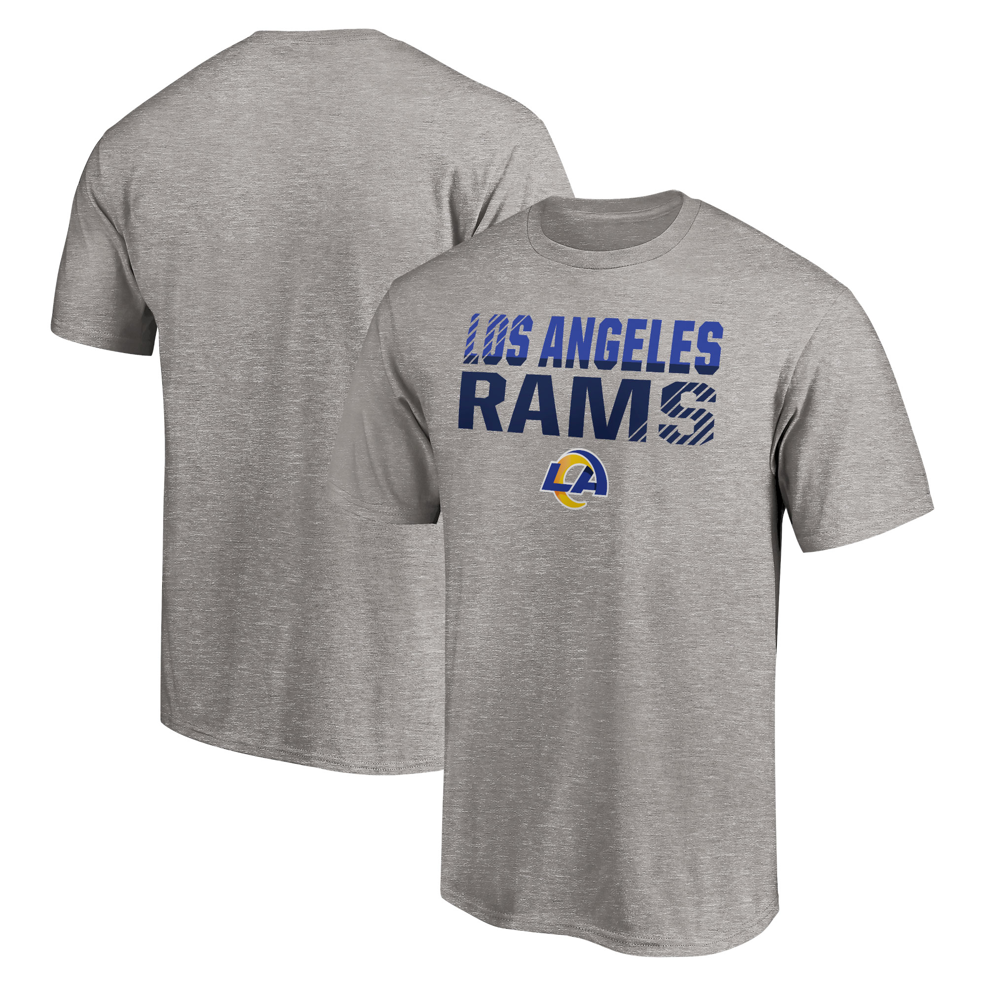 Men's Fanatics Heathered Gray Los Angeles Rams Big & Tall Fade Out Team T-Shirt - Image 2