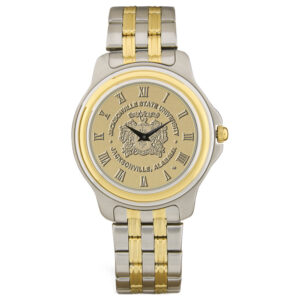 Men's Gold/Silver Jacksonville State Gamecocks Two-Tone Medallion Wristwatch