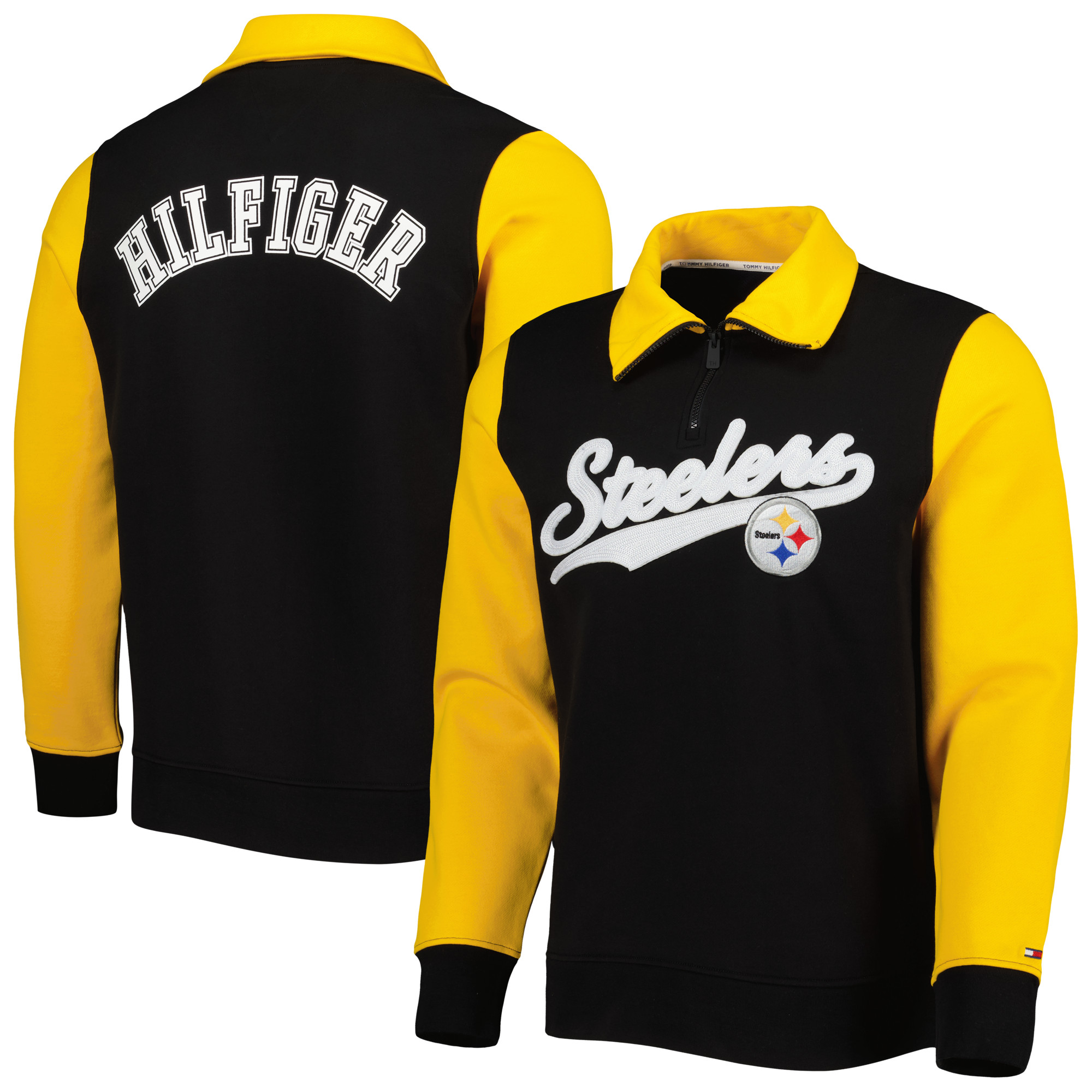 Youth Starter Navy New York Yankees Printed Shield Team Logo Satin Varsity Full-Snap Jacket - Image 2