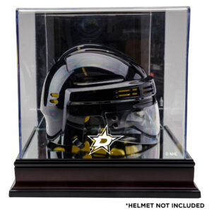 Dallas Stars Team Logo Mahogany Mini Helmet Display Case