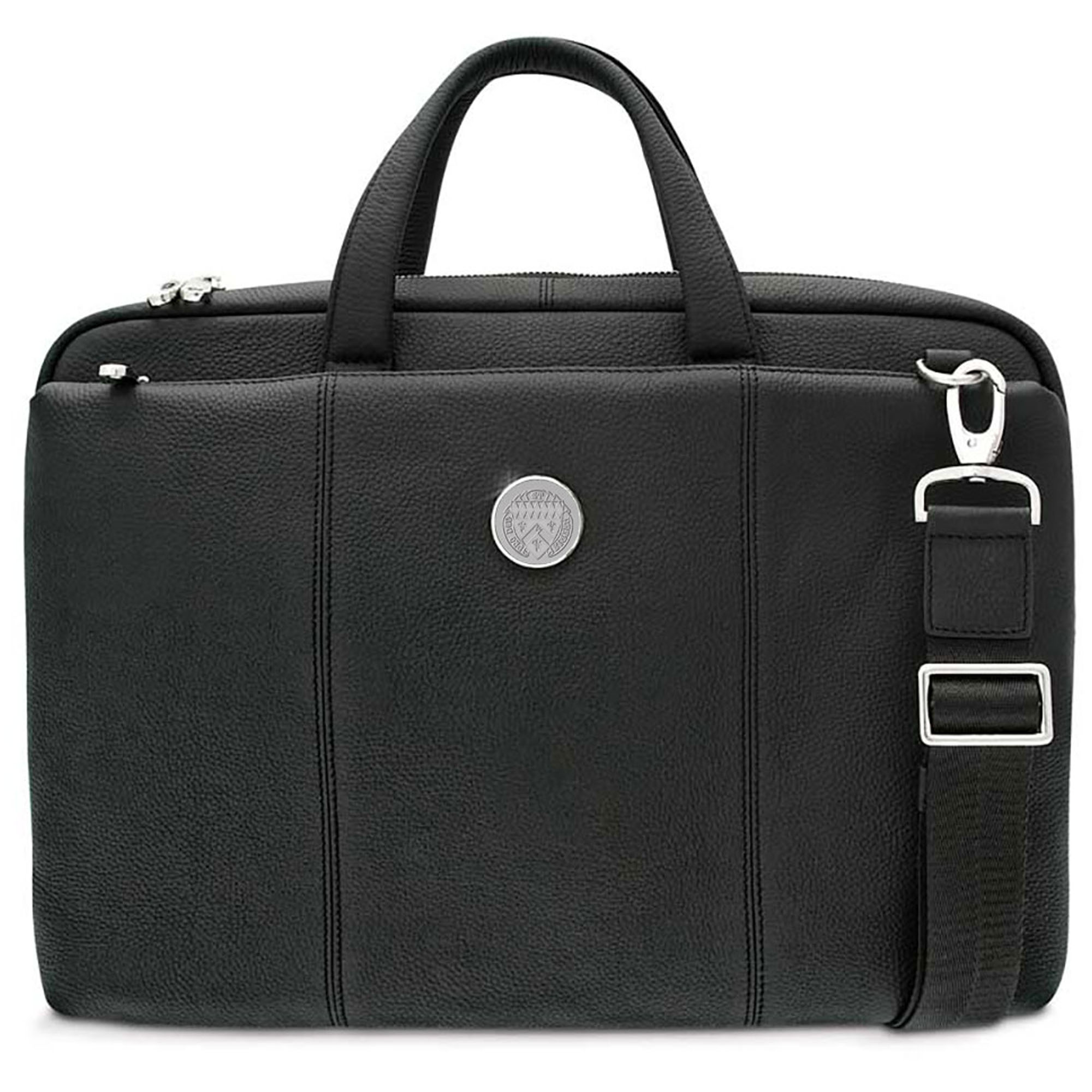Men's Silver Loras College Duhawks Leather Briefcase