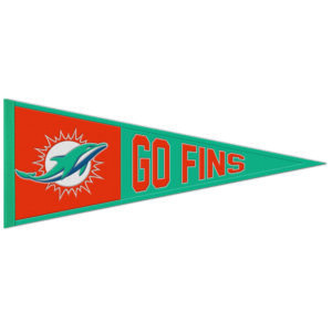 WinCraft Miami Dolphins 13" x 32" Slogan Pennant
