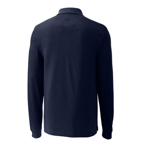 Men's Cutter & Buck Navy Fanatics Corporate Advantage DryTec Pique Long Sleeve Polo - Image 4