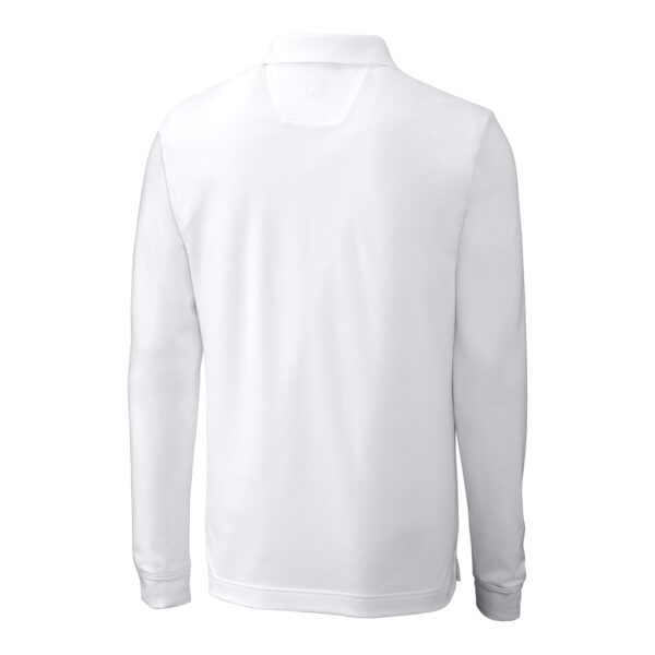Men's Cutter & Buck White Fanatics Corporate Advantage DryTec Pique Long Sleeve Polo - Image 8