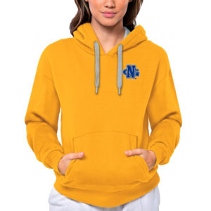 Women's Antigua Gold North Georgia Nighthawks Victory Pullover Hoodie