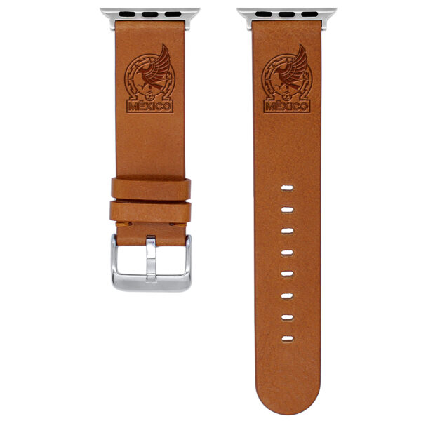 Tan Mexico National Team 42/44/45mm Sport Leather Apple Watch Band