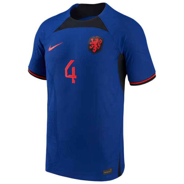 Men's Nike Virgil Van Dijk Blue Netherlands National Team 2022/23 Away Vapor Match Authentic Player Jersey - Image 3