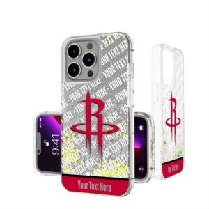 Houston Rockets Personalized Stripe iPhone Glitter Case
