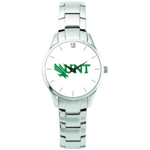Unisex Silver North Texas Mean Green Stainless Steel Bracelet Wristwatch