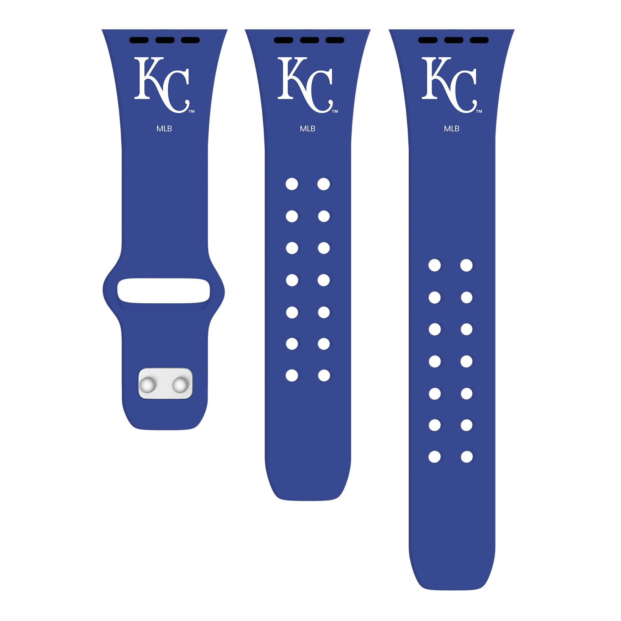 Blue Kansas City Royals Logo Silicone Apple Watch Band - Image 2