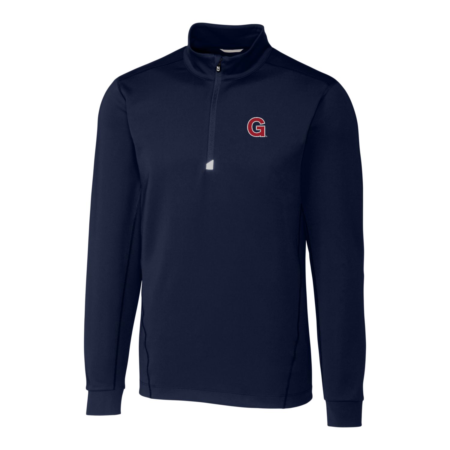Men's Cutter & Buck Navy Gonzaga Bulldogs Traverse Stretch Quarter Zip-Pullover Top - Image 3
