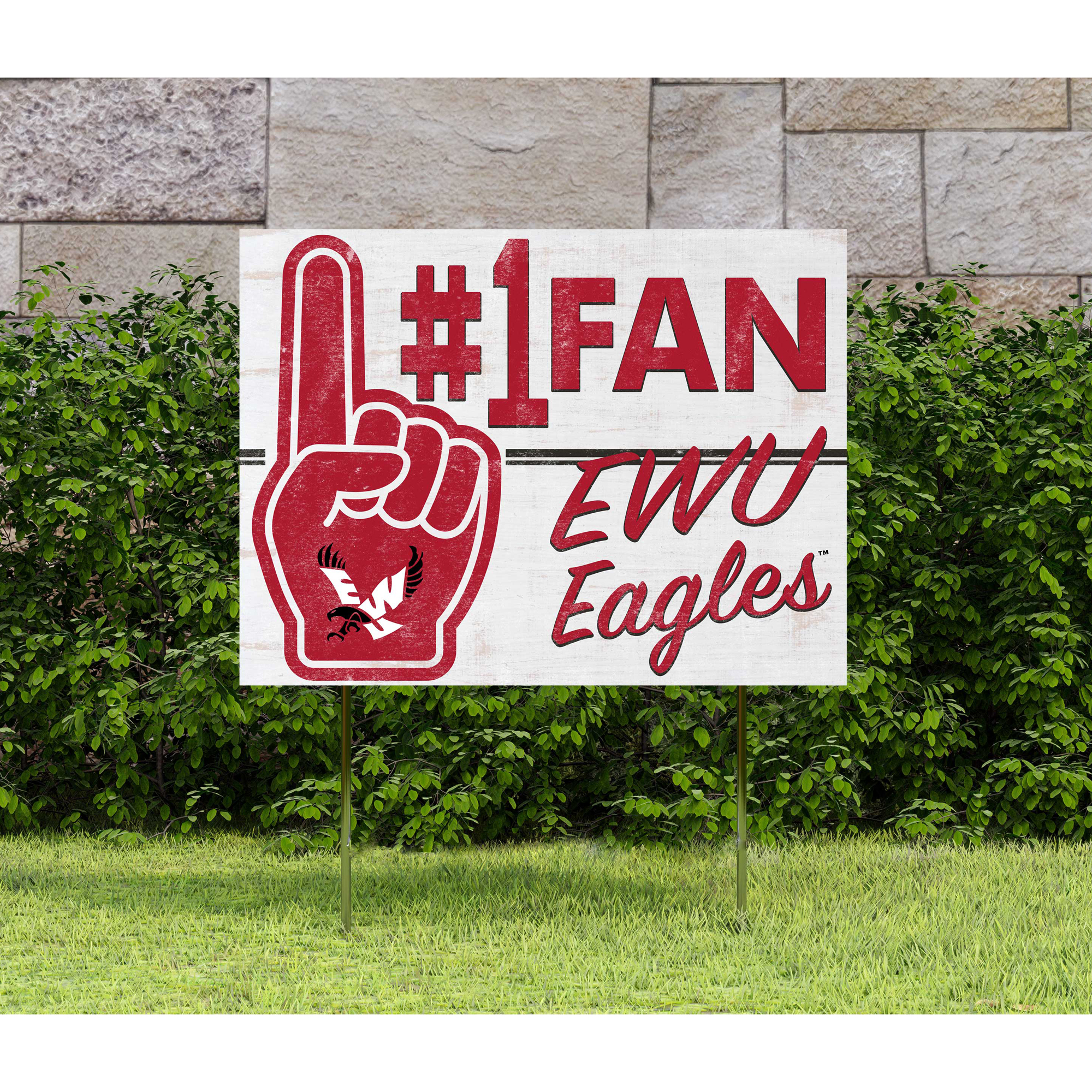 Eastern Washington Eagles 18'' x 24'' #1 Fan Yard Sign - Image 5