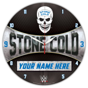 WinCraft "Stone Cold" Steve Austin Personalized 14'' Round Clock