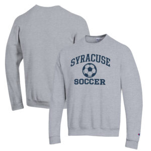 Men's Champion Gray Syracuse Orange Soccer Icon Powerblend Pullover Sweatshirt