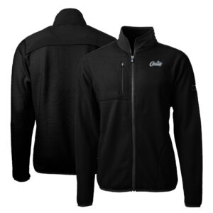 Men's Cutter & Buck Black UCF Knights Citronaut Logo Cascade Eco Sherpa Big & Tall Fleece Full-Zip Jacket